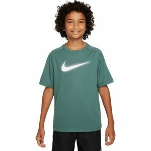 Nike DF MULTI+ SS TOP HBR Fiú póló, sötétzöld, méret kép
