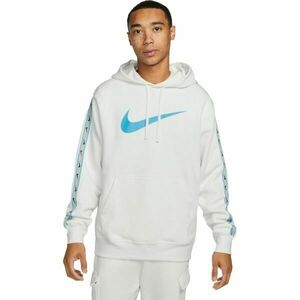 Nike NSW REPEAT SW FLC PO HOOD BB Férfi pulóver, fehér, méret kép