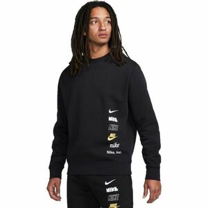 Nike CLUB + BB CREW MLOGO Férfi pulóver, fekete, méret kép