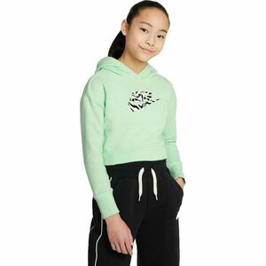 Nike NSW CROP HOODIE FILL Lány pulóver, világoszöld, méret kép