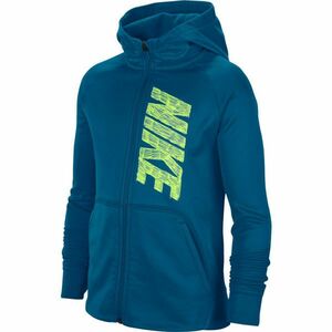 Nike THERMA GFX FZ HOODIE B Fiú pulóver, türkiz, méret kép