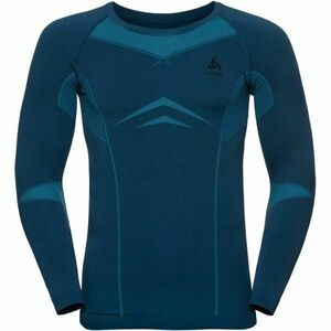 Odlo PERFORMANCE WARM SUW TOP SEAMLES Férfi póló, kék, méret kép