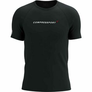Compressport TRAINING SS LOGO TSHIRT M Férfi póló edzéshez, fekete, méret kép