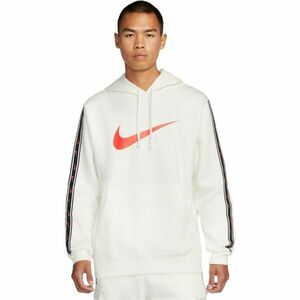 Nike NSW REPEAT SW FLC PO HOOD BB Férfi pulóver, fehér, méret kép