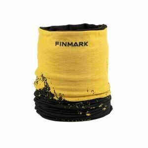 Finmark Dětský multifunkční šátek s fleecem Gyerek multifunkciós csősál, sárga, méret kép
