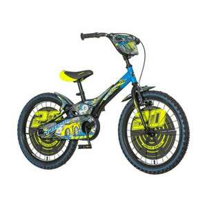 Gyerek kerékpár Venera TURBO 20" fekete zöld kék 1203050 2021 kép