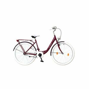 Kerékpár Neuzer Balaton Premium 28 1S női padlizsán/fehér kép