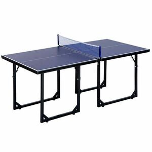 Összecsukható asztalitenisz asztal, acél/MDF, 182x91x76cm, kék kép