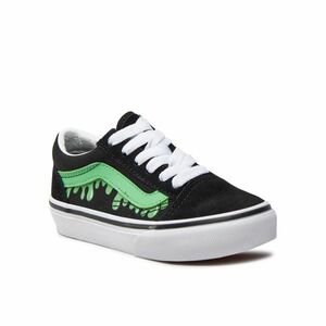 VANS-UY Old Skool (Suede/Canvas) glow slime black/green Fekete 31 kép