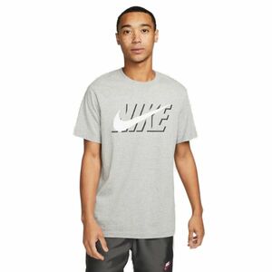 NIKE-M NSW TEE SWOOSH BLOCK-063-Grey Szürke M kép