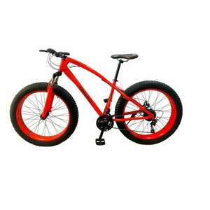 Caraiman Bicycle, 26E, 26 col, Acél váz, Tárcsafékek, Fat-Bike, Piros kép