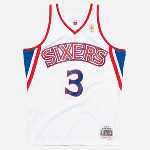 MITCHELL & NESS PHILADELPHIA 76ERS ALLEN IVERSON 96-97' - 03 SWINGMAN 2.0 JERSEY kosárlabda mez Fehér S kép