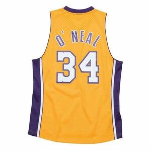 Mitchell & ness los angeles lakers shaquille o'neal mens swingman jersey kosárlabda mez férfi sárga xl kép