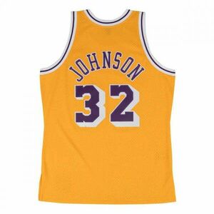 Mitchell & ness los angeles lakers magic johnson 84-85' - 32 swingman 2.0 jersey kosárlabda mez férfi sárga m kép