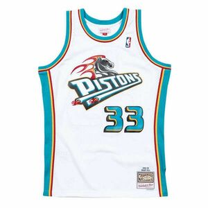 MITCHELL & NESS DETROIT PISTONS GRANT HILL 1998-99' - 33 SWINGMAN 2.0 JERSEY kosárlabda mez Fehér XXL kép