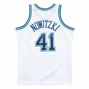 Mitchell & ness dallas mavericks dirk nowitzki 98-99' - 41 swingman jersey kosárlabda mez férfi fehér m kép