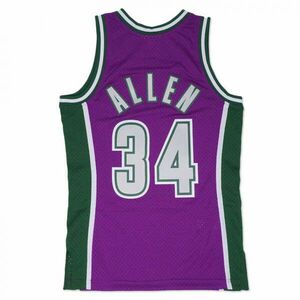 Mitchell & ness milwaukee bucks ray allen 01-02' - 34 swingman 2.0 jersey kosárlabda mez férfi lila l kép