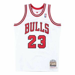 MITCHELL & NESS NBA CHICAGO BULLS HOME MICHAEL JORDAN 95-96'- 23 AUTHENTIC JERSEY kosárlabda mez Fehér XXL kép