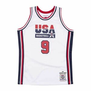 MITCHELL & NESS USA BASKETBALL 1992 MICHAEL JORDAN AUTHENTIC HOME JERSEY kosárlabda mez Fehér 4XL kép