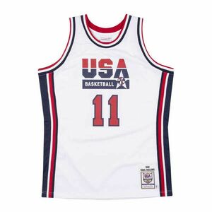 MITCHELL & NESS USA BASKETBALL 1992 KARL MALONE AUTHENTIC HOME JERSEY kosárlabda mez Fehér S kép