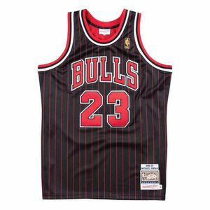 MITCHELL & NESS NBA CHICAGO BULLS 1996 MICHAEL JORDAN - 23 AUTHENTIC JERSEY kosárlabda mez Fekete/Piros L kép