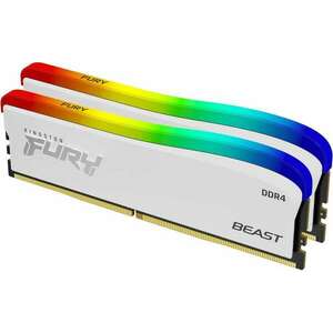 DDR4 KINGSTON FURY Beast White RGB SE 3600MHz 16GB - KF436C17BWAK2/16 (KIT 2DB) kép