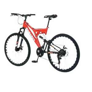 Caraiman Bicycle, S2003-26, 26 col, acélváz, tárcsafékek, felfüggesztés és multispeed, piros kép