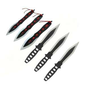 Set trei cutite de aruncat IdeallStore®, Anarchy Blades si 3 cutite de aruncat Ballistic Blades, otel inoxidabil kép