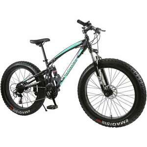 Gunsrose 26" FATBIKE 24 sebesség összeteleszkópos vázzal fekete-zöld 02A kép