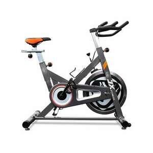 Fitness spinning kerékpár ZOCO BODY FIT JX-7056, lendkerék 13 kg, Kijelző LCD, szürke, narancssárga kép