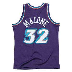 MITCHELL & NESS UTAH JAZZ KARL MALONE Mens Swingman Jersey kosárlabda mez Lila M kép