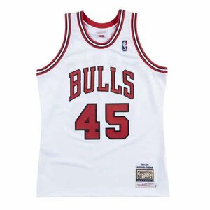 MITCHELL & NESS NBA CHICAGO BULLS MICHAEL JORDAN AUTHENTIC JERSEY kosárlabda mez Fehér L kép