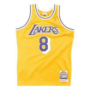 MITCHELL & NESS NBA LOS ANGELES LAKERS KOBE BRYANT '96-'97 AUTHENTIC JERSEY kosárlabda mez Sárga 3XL kép