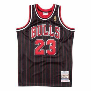 MITCHELL & NESS NBA CHICAGO BULLS 1996 MICHAEL JORDAN - 23 AUTHENTIC JERSEY kosárlabda mez Fekete/Piros XL kép