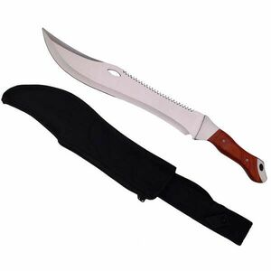 IdeallStore® vadászmachete készlet, Knife of Mind, rozsdamentes acél, ezüst, 46 cm és fém nunceag kép