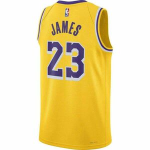 Nike nba los angeles lakers lebron james boys icon swingman jersey kosárlabda mez gyerek sárga l kép