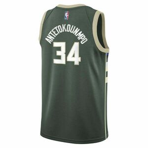 Nike nba milwaukee bucks giannis antetokounmpo boys icon swingman jersey kosárlabda mez gyerek zöld m kép