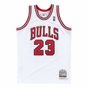 MITCHELL & NESS NBA CHICAGO BULLS MICHAEL JORDAN AUTHENTIC JERSEY kosárlabda mez Fehér M kép