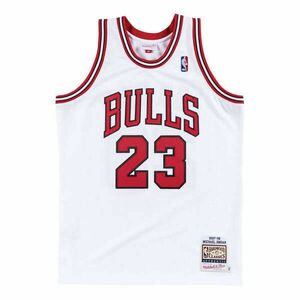 MITCHELL & NESS NBA CHICAGO BULLS MICHAEL JORDAN AUTHENTIC JERSEY kosárlabda mez Fehér/Piros S kép