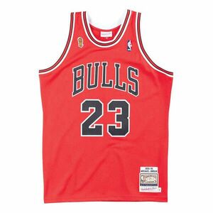 MITCHELL & NESS NBA CHICAGO BULLS MICHAEL JORDAN AUTHENTIC JERSEY kosárlabda mez Piros S kép