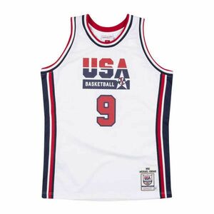 MITCHELL & NESS USA BASKETBALL 1992 MICHAEL JORDAN AUTHENTIC HOME JERSEY kosárlabda mez Fehér XS kép