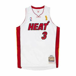 MITCHELL & NESS NBA DWYANE WADE MIAMI HEAT AUTHENTIC FINALS JERSEY kosárlabda mez Fehér 3XL kép