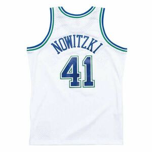 Mitchell & ness dallas mavericks dirk nowitzki 98-99' - 41 swingman jersey kosárlabda mez férfi fehér 3xl kép