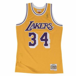 MITCHELL & NESS LOS ANGELES LAKERS SHAQUILLE ONEAL 96-97 - 34 SWINGMAN 2.0 JERSEY kosárlabda mez Sárga 4XL kép