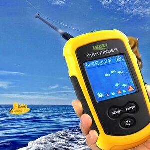 Fish Finder LCD kijelzős hordozható halradar - szonár érzékelővel, visszhangjelzővel (THM) (BBL) kép