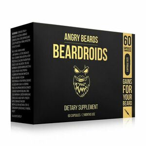 ANGRY BEARDS táplálékkiegészítő Beardroids - Vitaminok a szakállnövekedéshez 60 db kép