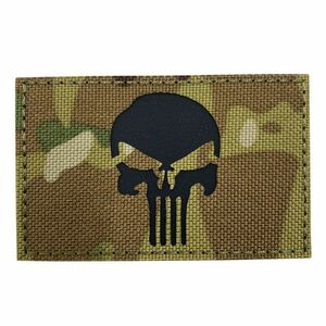 WARAGOD FELVARRÓ Reflective Fabric Punisher Patch Multicam kép