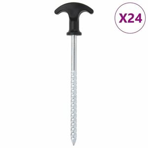 vidaXL 24 db horganyzott acél sátorszeg 17 cm Ø7 mm kép