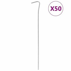 vidaXL 50 db horganyzott acél sátorcövek 23 cm Ø6 mm kép