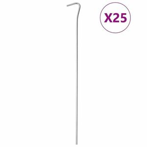 vidaXL 25 db horganyzott acél sátorcövek 30 cm Ø4 mm kép